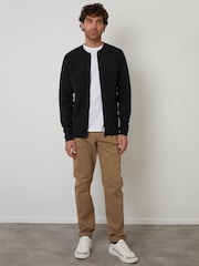 Threadbare Black Zip Through Knitted Shacket - Image 3 of 4