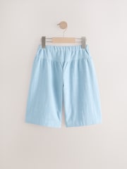 Blue Denim 100% Cotton Wide Leg Trousers (3mths-7yrs) - Image 1 of 4
