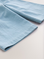 Blue Denim 100% Cotton Wide Leg Trousers (3mths-7yrs) - Image 3 of 4