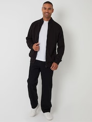 Schwarz - Threadbare – Strickjacke mit Reißverschluss und Mikrofleece-Futter - Bild 5 von 6