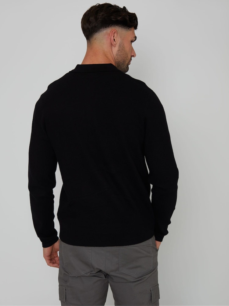 črna - Threadbare Pleteno z gumbi po celotni dolžini dolg rokav; z dolgimi rokavi pletena jopa - Slika 2 iz 4