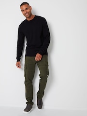 Threadbare Black Chrome Crew Neck Knitted Jumper - Image 3 of 4