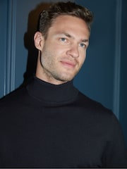 Threadbare Black Knitted Roll Neck Jumper - Image 4 of 4