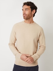 Threadbare Brown Textured Stripe Knitted Crew Neck Jumper - Image 1 of 4