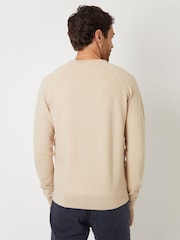 Threadbare Brown Textured Stripe Knitted Crew Neck Jumper - Image 2 of 4