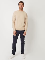 Threadbare Brown Textured Stripe Knitted Crew Neck Jumper - Image 3 of 4