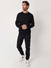 Threadbare Black Cable Knit Crew Neck Jumper - Image 3 of 4