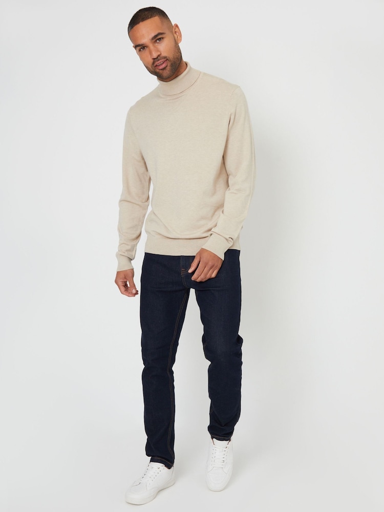 Threadbare Brown Knitted Roll Neck Jumper - Image 2 of 4 Threadbare Brown Knitted Roll Neck Jumper - Image 2 of 4