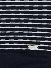 Threadbare Blue Chrome Textured Knit Crew Neck Jumper - Image 6 of 6
