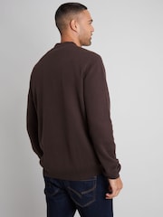 Čokolada - Threadbare Bombaž Blend Pletena pletena jopa - Slika 2 iz 5