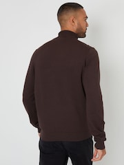 Threadbare Dark Brown Knitted Roll Neck Jumper - Image 2 of 4