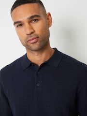 Threadbare лонгслів Textured Knit Polo комір джемпери - Image 4 of 4