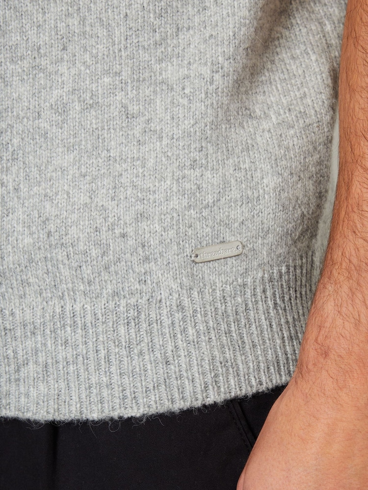 Threadbare Grey V-Neck Knitted Vest - Image 5 of 5