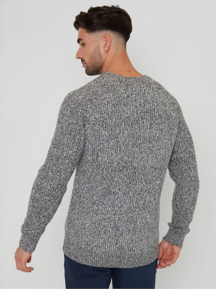 Threadbare Grey Raglan Sleeve Crew Neck Jumper - Image 2 of 4