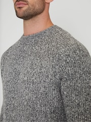 Threadbare Grey Raglan Sleeve Crew Neck Jumper - Image 4 of 4