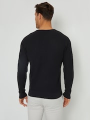 Threadbare Black Mini Cable Knit Crew Neck Jumper - Image 2 of 4