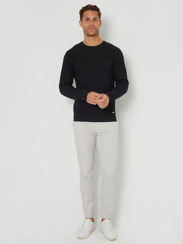 Threadbare Black Mini Cable Knit Crew Neck Jumper - Image 3 of 4