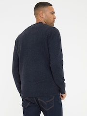 Mornarica - Threadbare Pleten gumb gor pletena jopa - Slika 2 iz 4