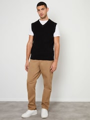 Threadbare Black V-Neck Knitted Vest - Image 3 of 5