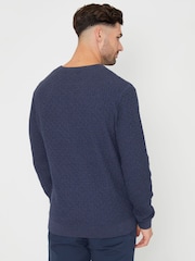 Threadbare Blue Mini Cable Knit Crew Neck Jumper - Image 2 of 4