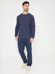 Threadbare Blue Mini Cable Knit Crew Neck Jumper - Image 3 of 4