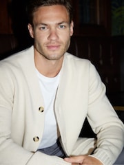 Threadbare Neutral Knitted V-Neck Cardigan With Wool - Image 4 of 4