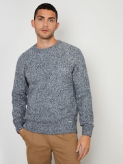 Threadbare Blue Raglan Sleeve Crew Neck Jumper - Image 1 of 4