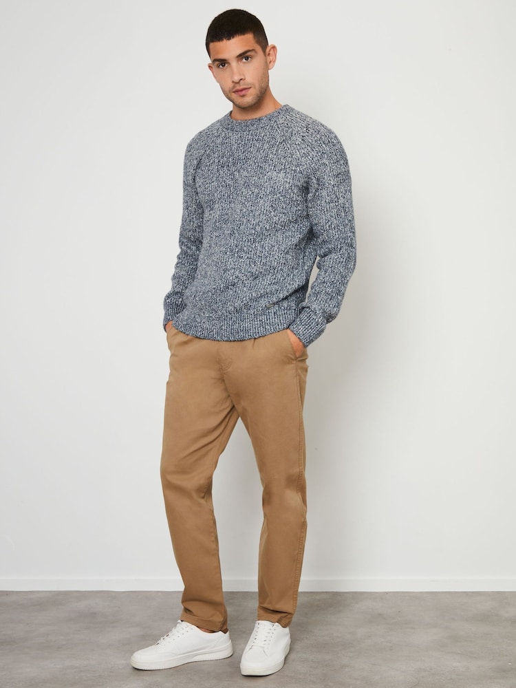 Threadbare Blue Raglan Sleeve Crew Neck Jumper - Image 3 of 4