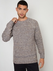 Threadbare Brown Raglan Sleeve Crew Neck Jumper - Image 2 of 5
