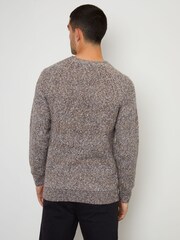 Threadbare Brown Raglan Sleeve Crew Neck Jumper - Image 4 of 5
