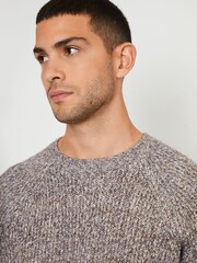 Threadbare Brown Raglan Sleeve Crew Neck Jumper - Image 5 of 5