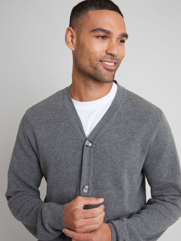 siva - Threadbare Bombaž Blend Pletena pletena jopa - Slika 4 iz 4