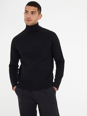 Threadbare Cable Knit Roll Neck Jumper - Imagen 1 de 4