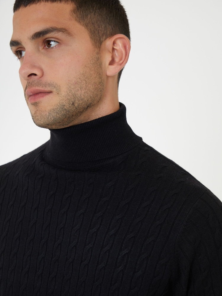 Threadbare Cable Knit Roll Neck Jumper - Imagen 4 de 4