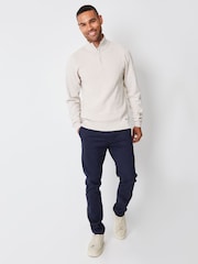 Threadbare Brown Mini Cable Knit Quarter Zip Jumper - Image 5 of 5