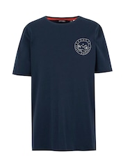 Regatta Blue Mens Cline IX 100% Cotton T-Shirt - Image 5 of 7