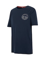 Regatta Blue Mens Cline IX 100% Cotton T-Shirt - Image 7 of 7