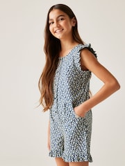 Regatta Light Blue Girls 100% Cotton Orla Kiely Playsuit - Image 2 of 8