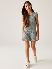 Regatta Light Blue Girls 100% Cotton Orla Kiely Playsuit - Image 4 of 8