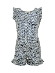 Regatta Light Blue Girls 100% Cotton Orla Kiely Playsuit - Image 6 of 8
