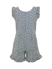 Regatta Light Blue Girls 100% Cotton Orla Kiely Playsuit - Image 7 of 8