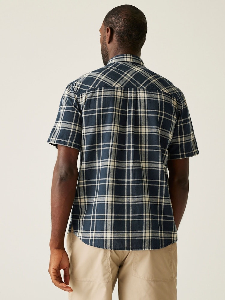 Regatta Blue Mens Loran Lightweight Shirt - Image 2 of 4