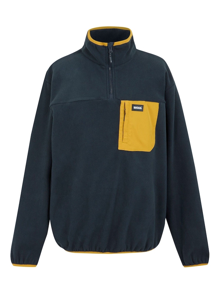 Normaal blauw - Regatta Frankie fleece met halve ritssluiting voor heren - Image 5 of 7
