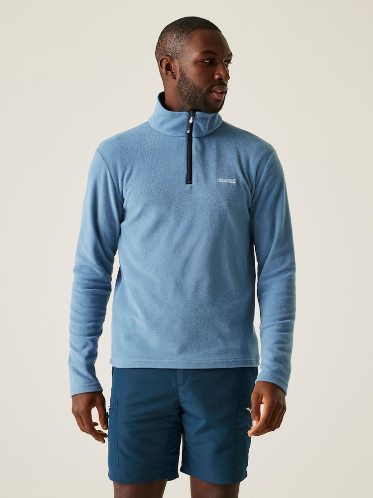 Regatta Blue Mens Thompson Lightweight Half Zip Fleece - Image 1 of 7
