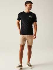 Regatta Black Mens Cline IX 100% Cotton T-Shirt - Image 3 of 7