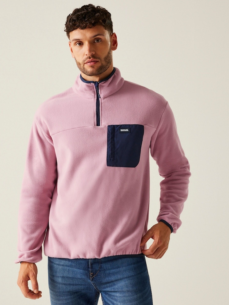 Regatta Pink Mens Frankie Half Zip Fleece - Image 1 of 7