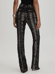 Halston Striped Sequin Trousers - Image 4 of 5