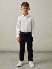 أبيض - قميص من القطن تلبيس رشيق Remote من Reiss - صورة 3 من 5