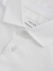 أبيض - قميص من القطن تلبيس رشيق Remote من Reiss - صورة 4 من 5