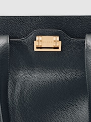 Reiss Black Delphine Grained Leather Tote Bag - Image 6 of 6